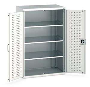Bott Tool Storage Cupboards for workshops with Shelves and or Perfo Doors Bott Perfo Door Cupboard 1050Wx650Dx1600mmH - 3 Shelves